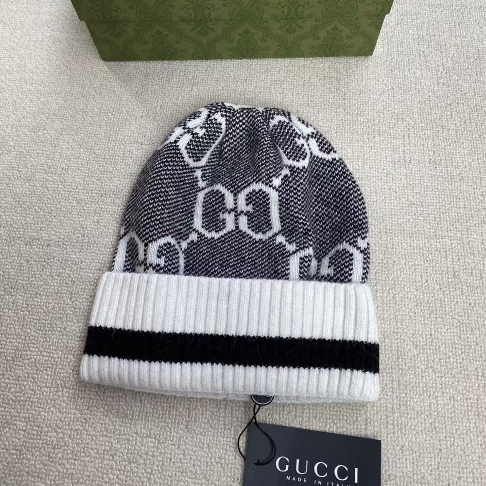 Gucci GG Jacquard Knit Beanie